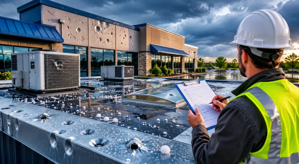 Commercial Hail Damage Insurance Claim 1